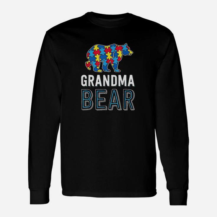 Grandma Bear World Autism Awareness Day Long Sleeve T-Shirt
