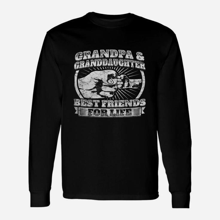 Grandpa Granddaughter Shirt Grandad Fist Bump Long Sleeve T-Shirt