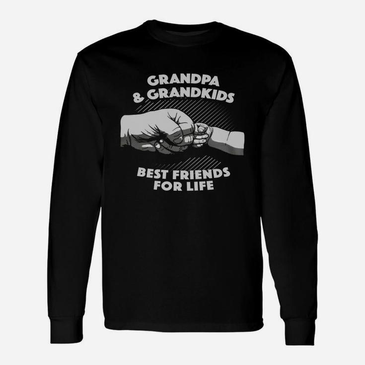 Grandpa And Grandkids Best Friends Life Fist Bump T-shirt Long Sleeve T-Shirt