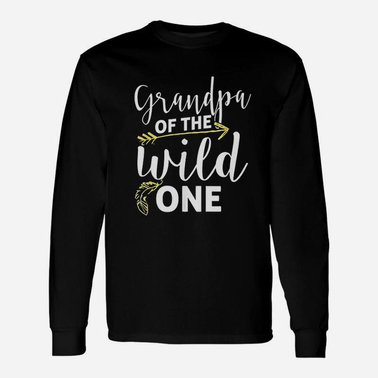 Grandpa Of The Wild One Grand Kid Is Crazy Parenting Long Sleeve T-Shirt