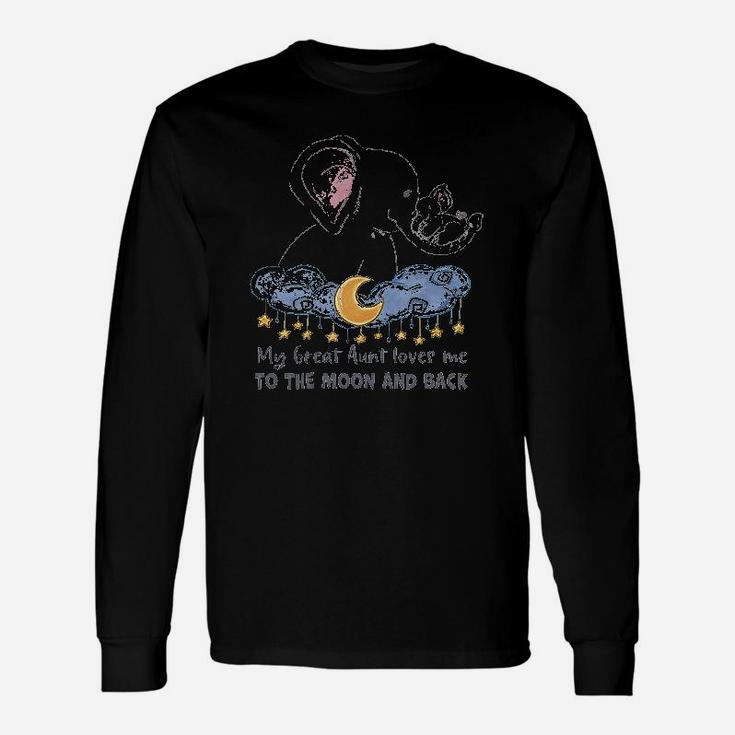 My Great Aunt Loves Me To The Moon And Back Elephant Long Sleeve T-Shirt