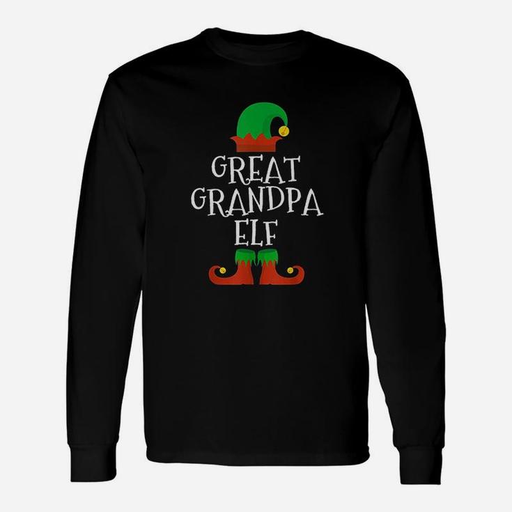 Great Grandpa Elf Christmas Xmas Grandfather Long Sleeve T-Shirt