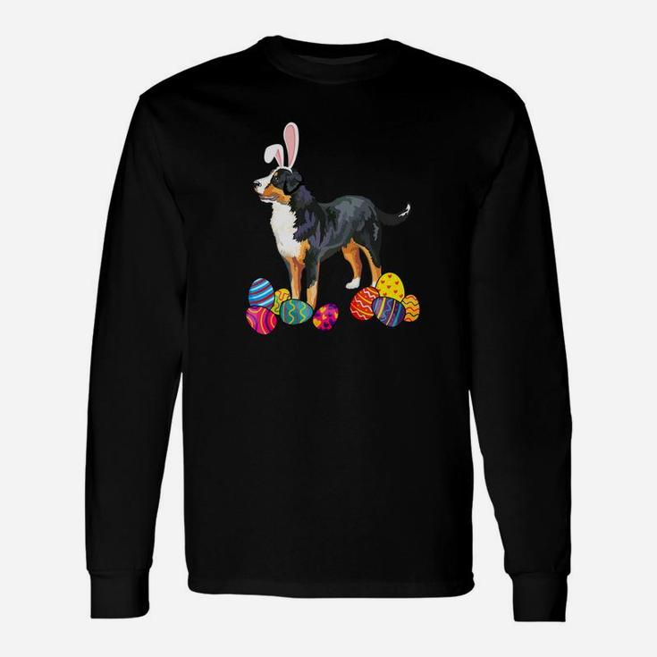 Greater Swiss Mountain Dog Bunny Ear With Egg Easter Easter Long Sleeve T-Shirt