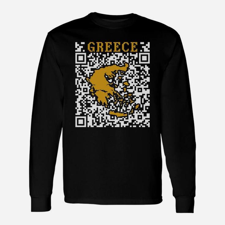 Greece Qr Code Proud Shirts Long Sleeve T-Shirt