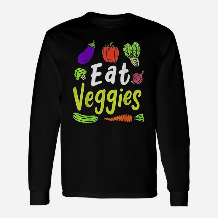 Green Grocer Vegan Vegetables Vegetarian Eat Veggies Long Sleeve T-Shirt