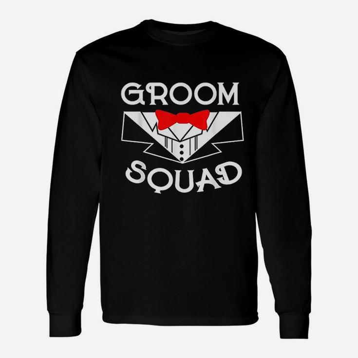 Groom Squad Bachelor Party Groomsmen Tuxedo Long Sleeve T-Shirt