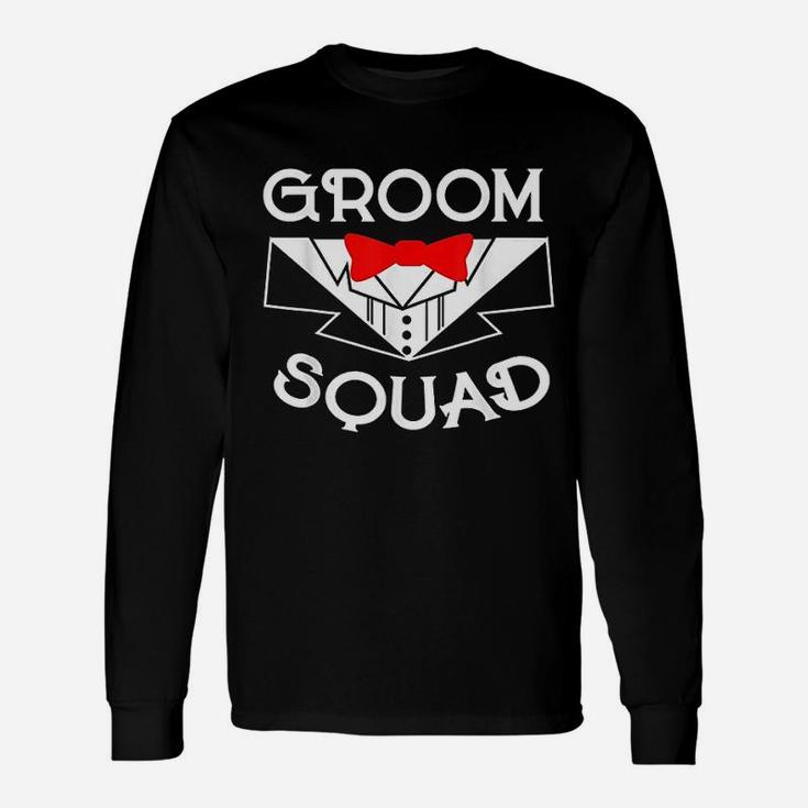 Groom Squad Bachelor Party Groomsmen Tuxedo Long Sleeve T-Shirt