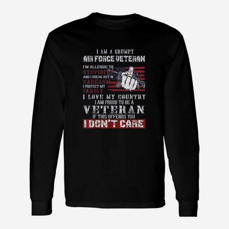 I Am A Grumpy Air Force Veteran Retired Air Force Veteran Long Sleeve T-Shirt