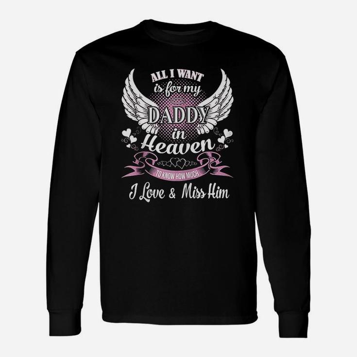 Guardian Dad From Daughter Sons Memorial Heaven Long Sleeve T-Shirt