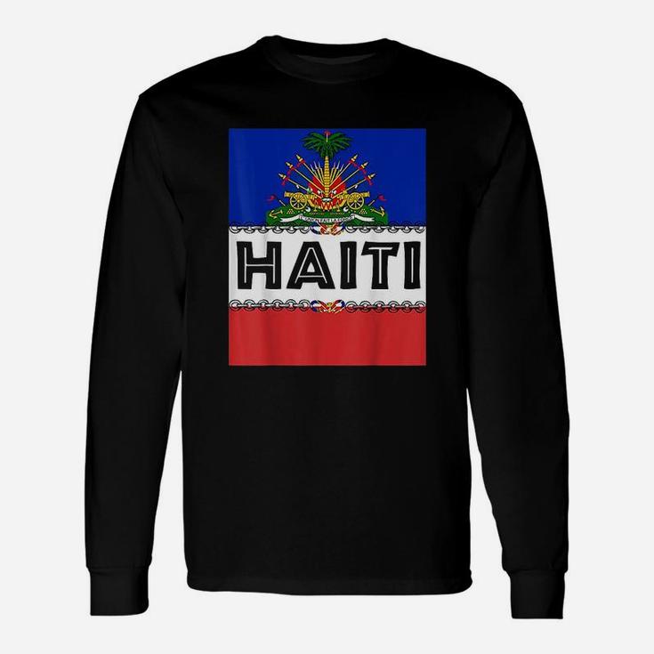 Haitian Pride For Haiti Flag Day Ayiti Chains Zoe Long Sleeve T-Shirt
