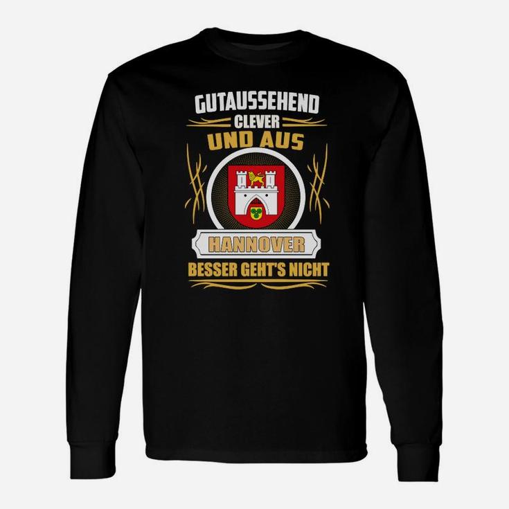 Hannover Fan-Langarmshirts Stadt Wappen, Slogan Tee Besser Geht's Nicht