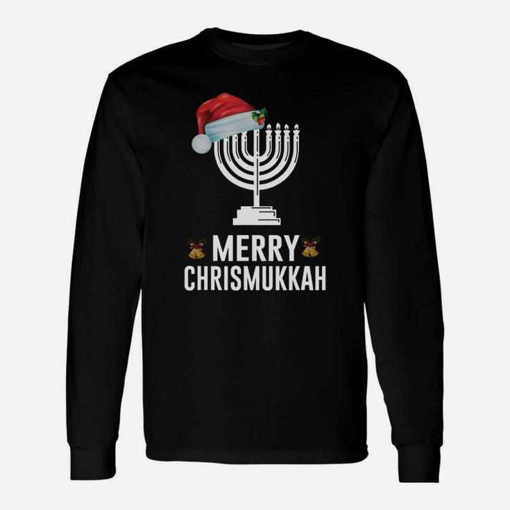 Happy Chrismukkah Hanukkah And Merry Christmas Long Sleeve T-Shirt