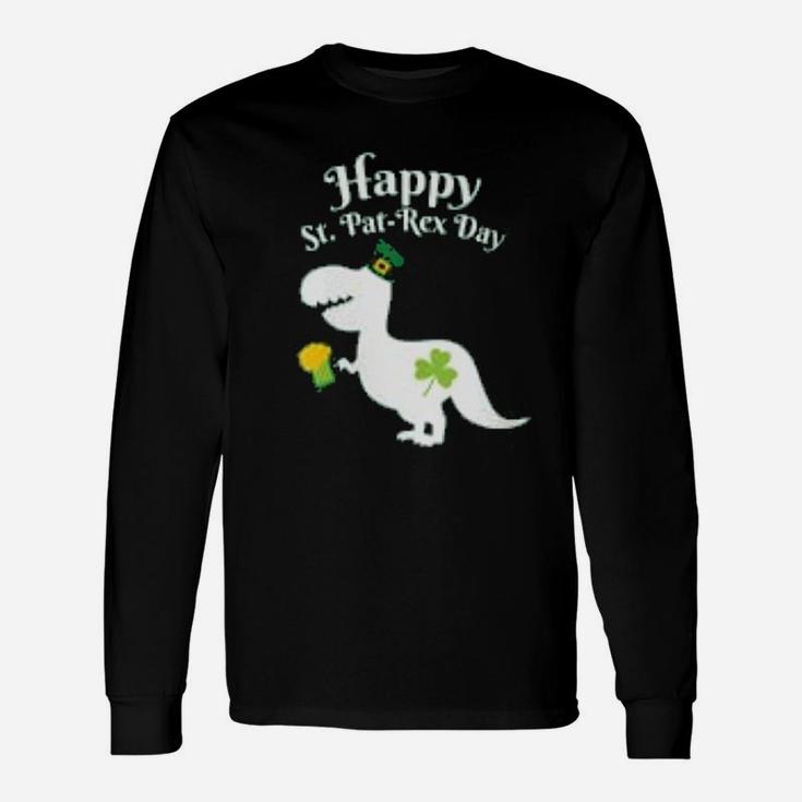 Happy Saint Pat Rex St Patricks Day Rex Dinosaur Beer Long Sleeve T-Shirt