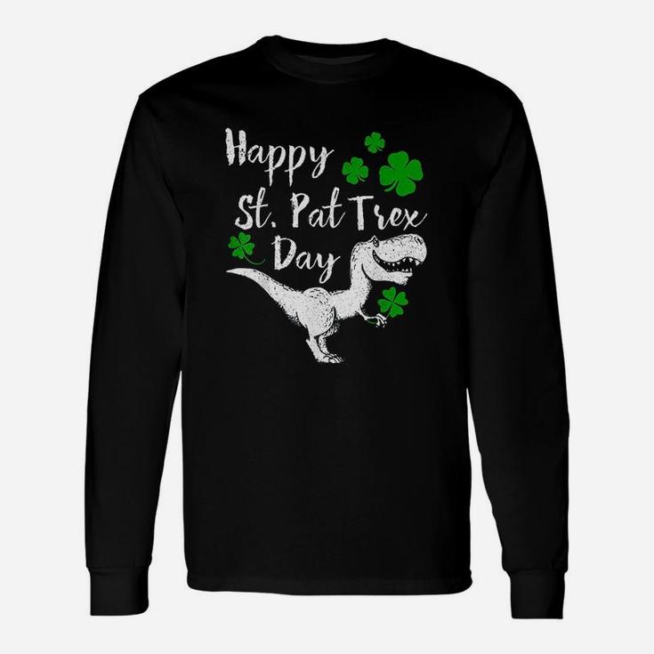 Happy St Pat Trex Day Dinosaur St Patricks Day Long Sleeve T-Shirt