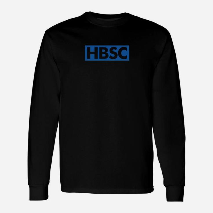 HBSC Logo Druck Schwarzes Langarmshirts Unisex, Stilvolles Fanmode Design