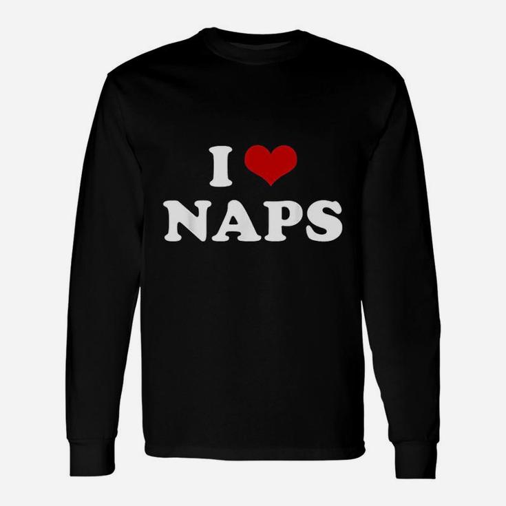 I Heart Naps I Love Napping Lazy Sleeping Long Sleeve T-Shirt
