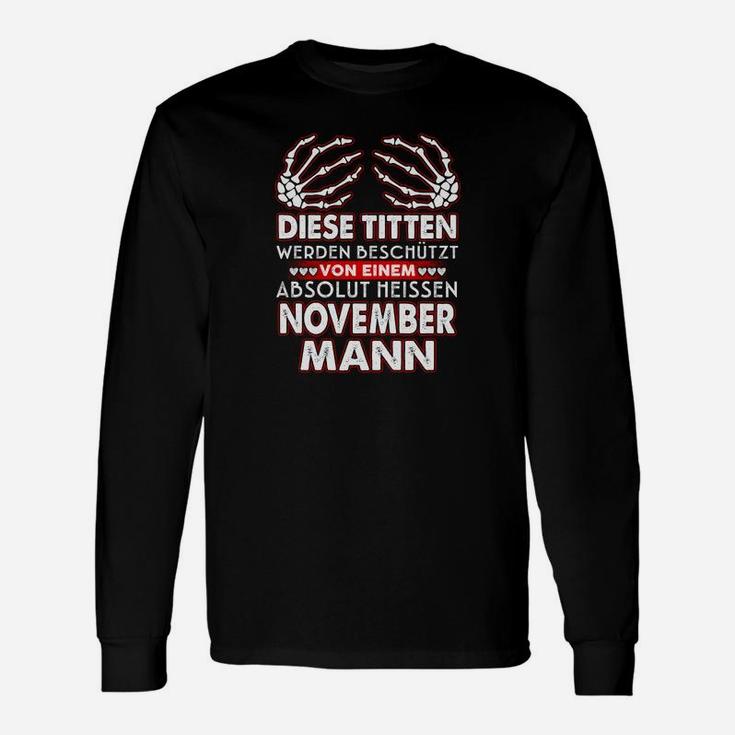 Herren Langarmshirts mit Spruch für November-Männer, Geburtstagsdesign