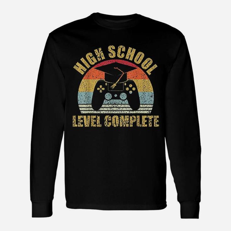 High School Graduation Level Complete Gamer Graduation Long Sleeve T-Shirt