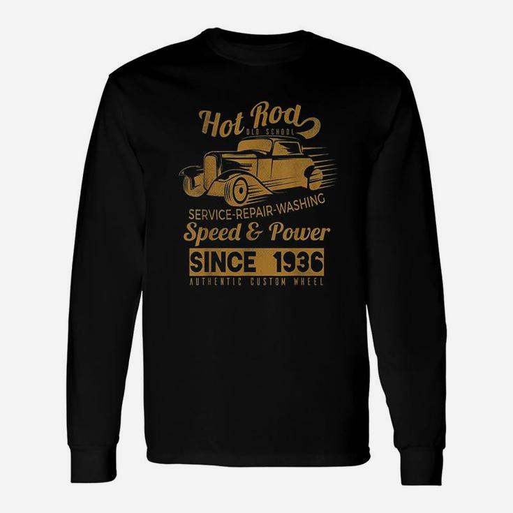 Hot Rod Vintage Old School Race Car Long Sleeve T-Shirt