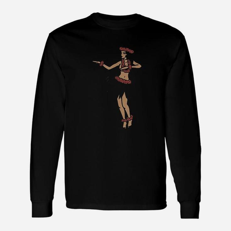 Hula Dancer Girl Vintage Long Sleeve T-Shirt