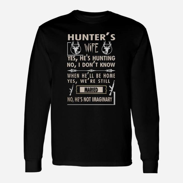 Hunters Wife Shirt Hunting Shirt Long Sleeve T-Shirt