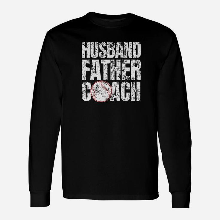 Husband Father Baseball Coach Fathers Day Premium Long Sleeve T-Shirt