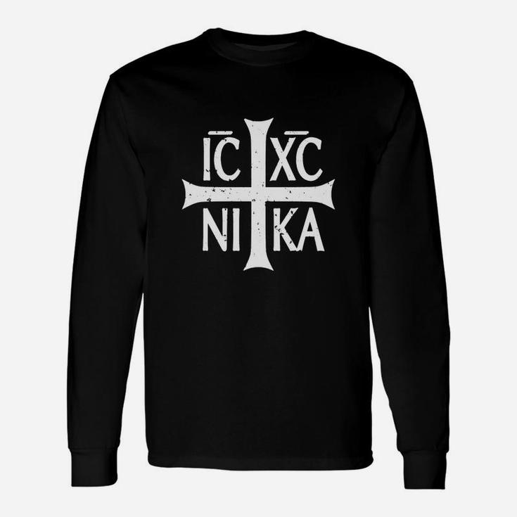 Icxc Nika Christogram Jesus Christ Is Winner Long Sleeve T-Shirt