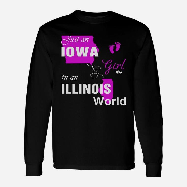 Iowa Girl In Illinois Shirts,iowa Girl Tshirt,illinois Girl T-shirt,illinois Girl Tshirt,iowa Girl In Illinois Shirts,illinois Girl Hoodie Long Sleeve T-Shirt