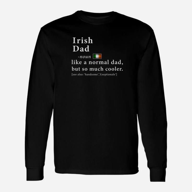 Irish Dad Definition Fathers Day Flag Long Sleeve T-Shirt