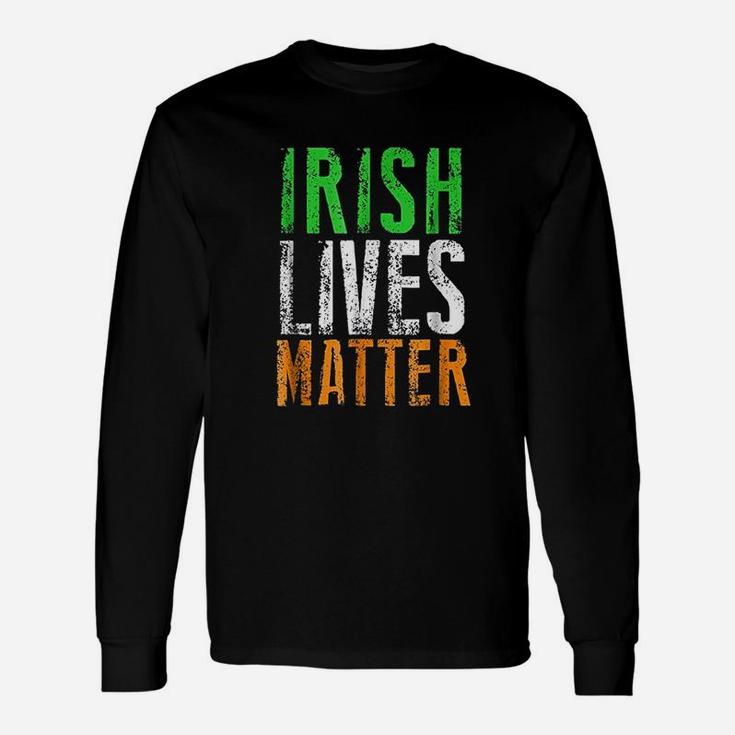 Irish Lives Matter Ireland Pride Flag Tricolour Long Sleeve T-Shirt