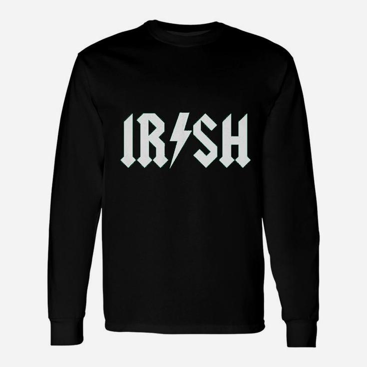 Irish Rockstar Saint Patricks Day Shamrock St Clover Shenanigans Long Sleeve T-Shirt