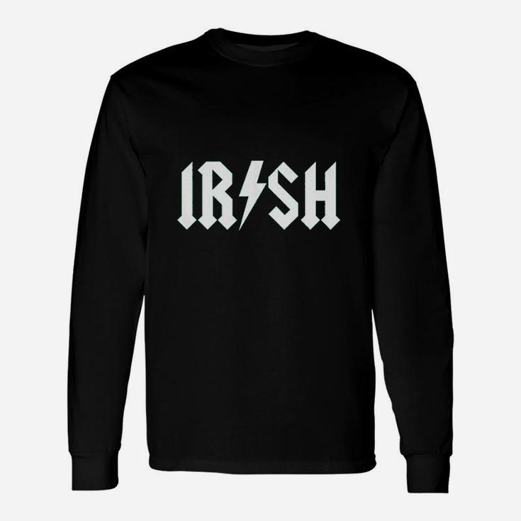 Irish Rockstar Saint Patricks Day Shamrock St Clover Shenanigans Long Sleeve T-Shirt