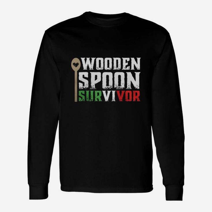 Italian Shirts Wooden Spoon Survivor Teeshirt Long Sleeve T-Shirt