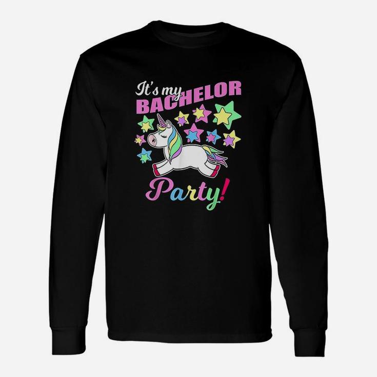 Its My Bachelor Party Unicorn Marriage Party Long Sleeve T-Shirt