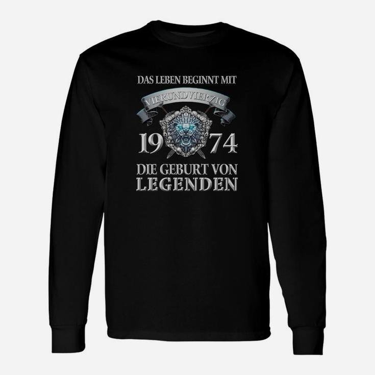 Jahrgang 1974 Legendäres Geburtsjahr Langarmshirts, Retro-Geburtstagsshirt