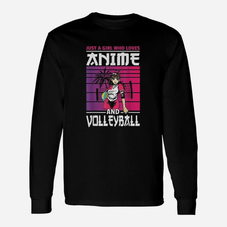Just A Girl Who Loves Anime And Volleyball Anime Long Sleeve T-Shirt