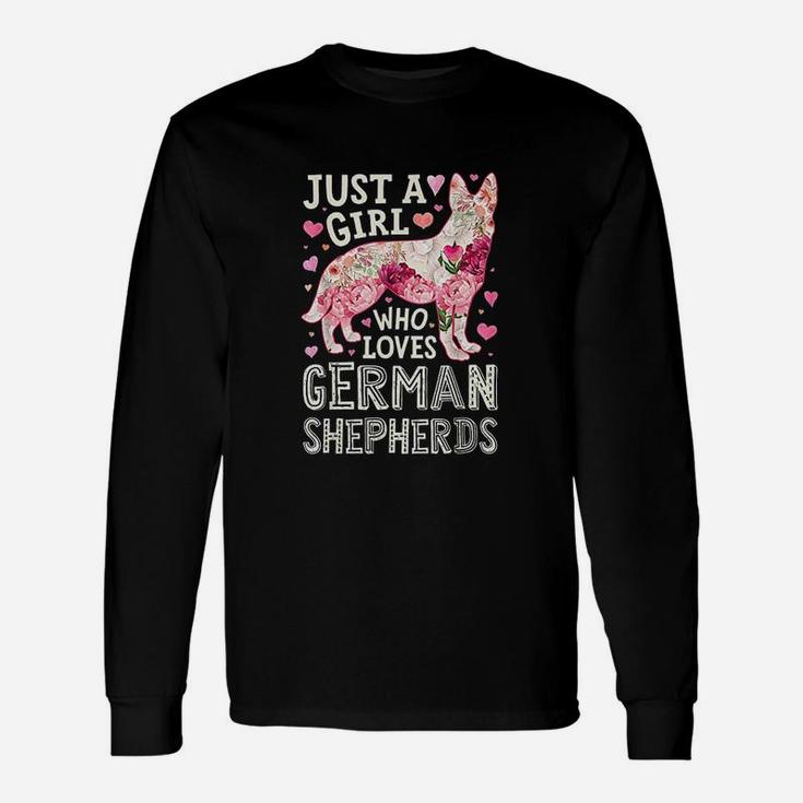 Just A Girl Who Loves German Shepherds Dog Long Sleeve T-Shirt