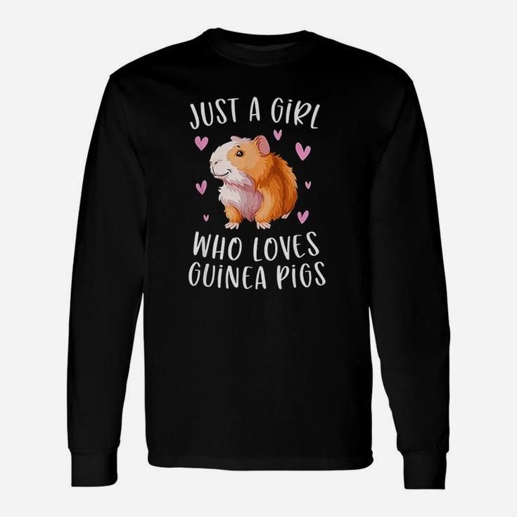 Just A Girl Who Loves Guinea Pigs Cavy For Girls Long Sleeve T-Shirt