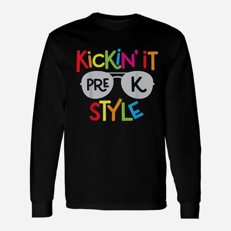 Kickin It Prek Style Back To School Teacher Long Sleeve T-Shirt