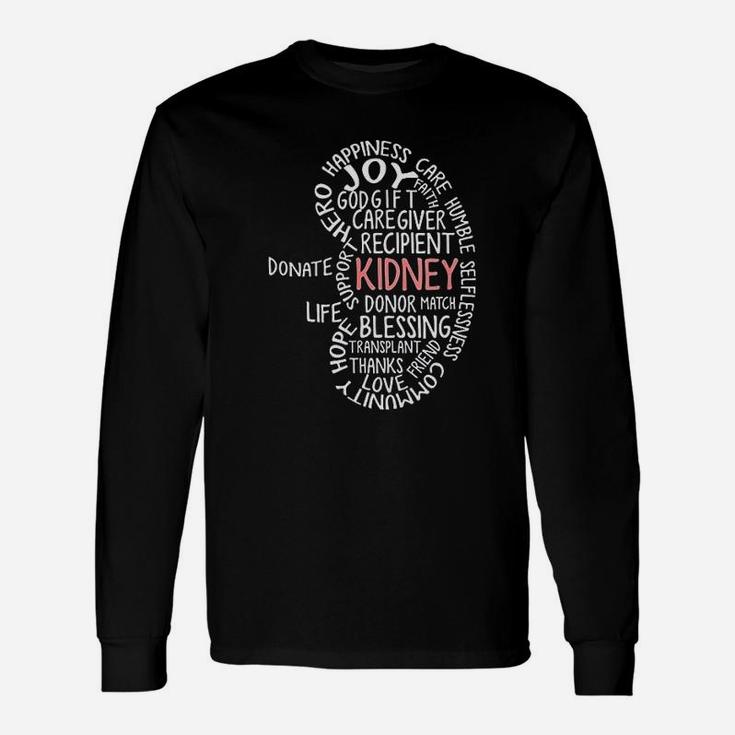 Kidney Transplant Donor Donate Surgery Recovery Long Sleeve T-Shirt