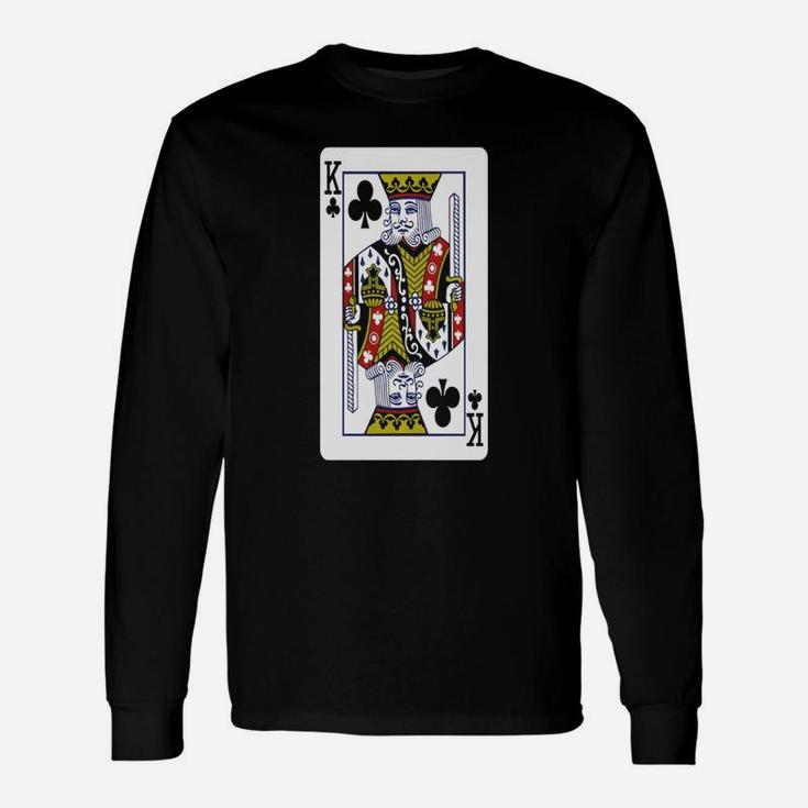 King Of Clubs Playing Card Long Sleeve T-Shirt