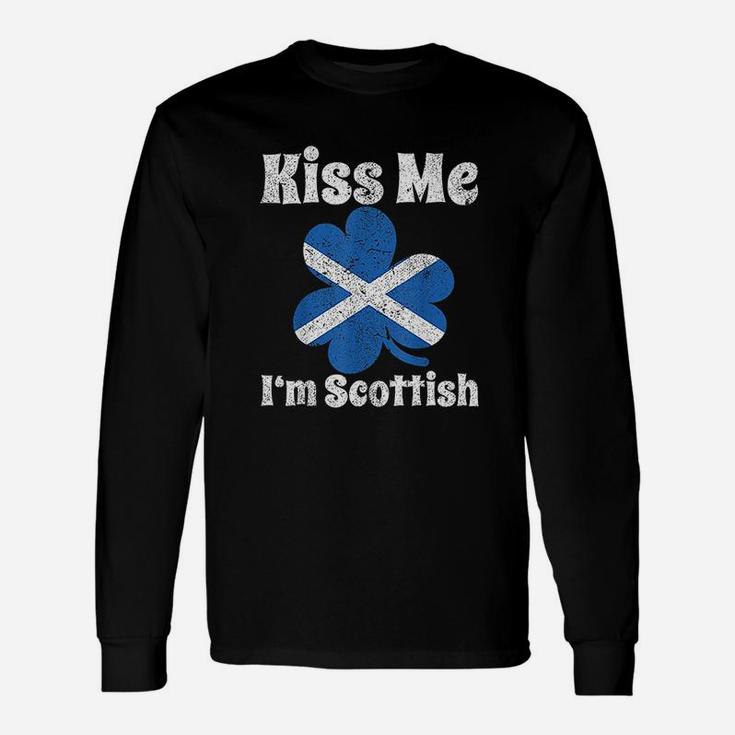 Kiss Me I Am Scottish St Patricks Day Long Sleeve T-Shirt