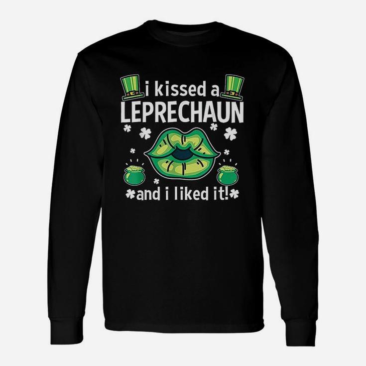 I Kissed A Leprechaun And I Liked It St Patricks Day Long Sleeve T-Shirt