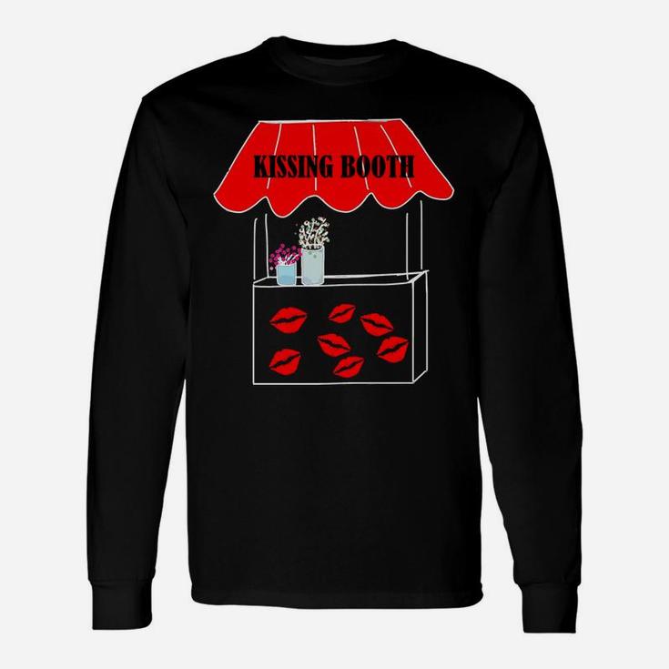 Kissing Booth Free Kisses Valentines Day Long Sleeve T-Shirt