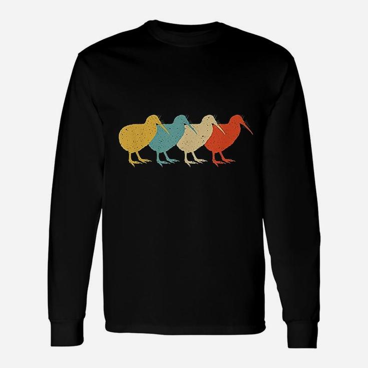 Kiwi Vintage Retro Bird Animal Lover 60s 70s Long Sleeve T-Shirt