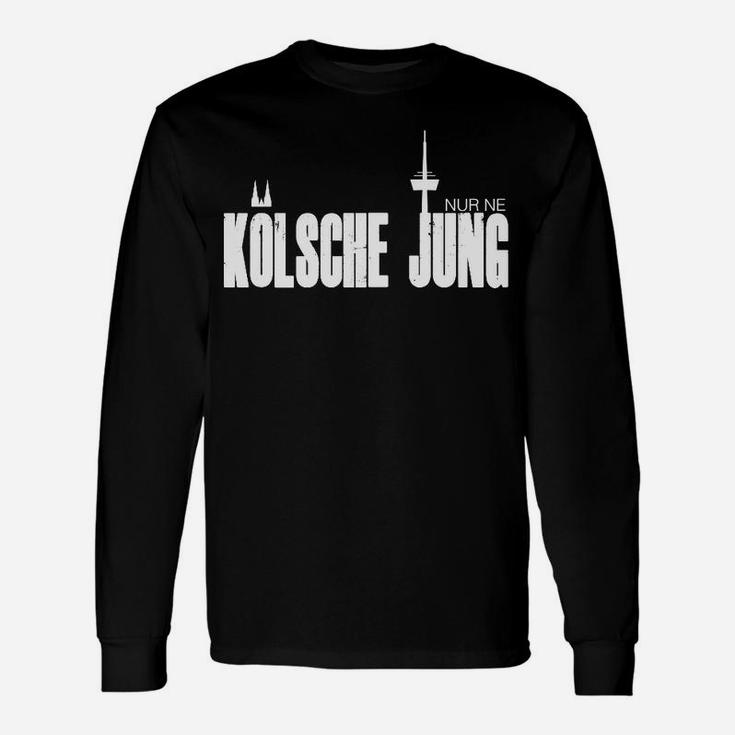 Kölsche Jung Schwarzes Langarmshirts, Herrenmode im Kölner Stil