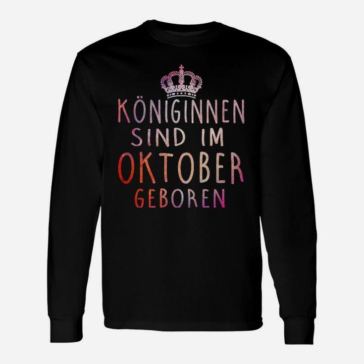 Konige Sind Im Oktober Gebonren Langarmshirts