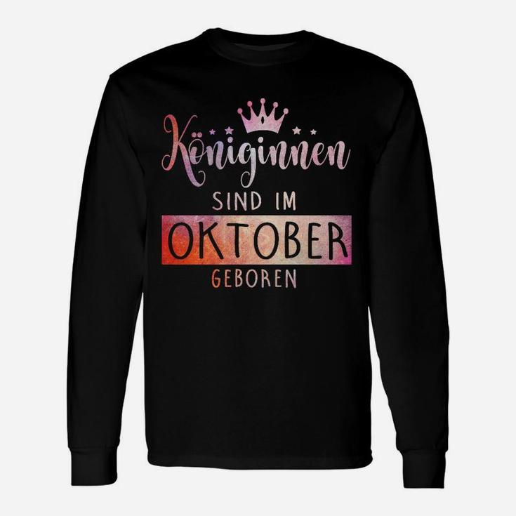 Konignen Sind Im Oktober Georen Langarmshirts