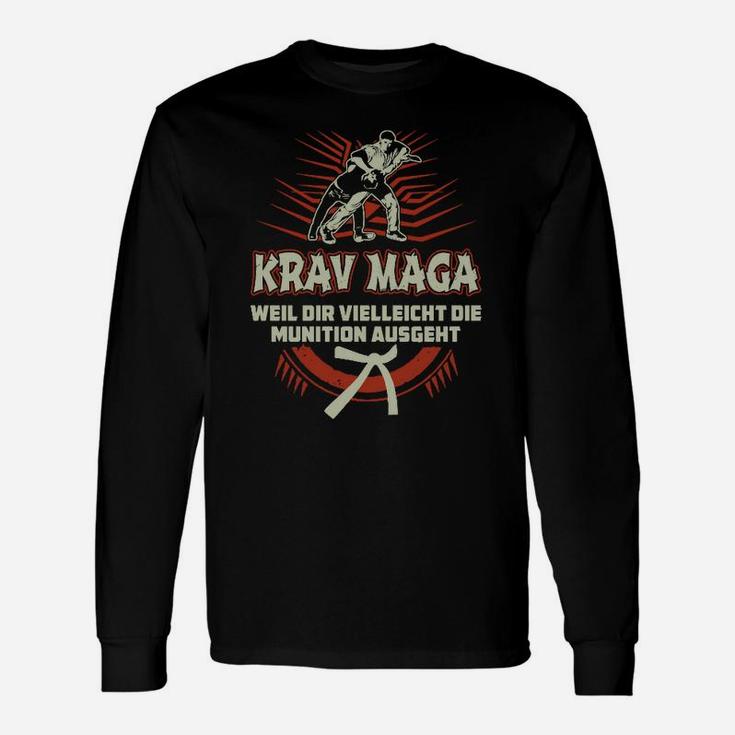 Krav Maga Motivations-Langarmshirts, Selbstverteidigung Outfit mit Spruch