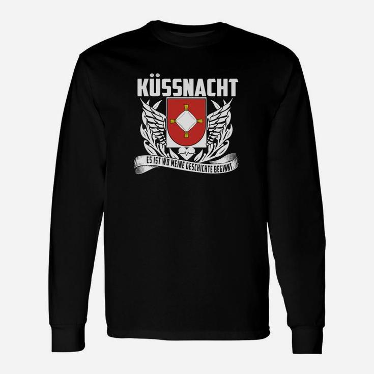 Küssnacht Wappen-Design Langarmshirts, Stolzes Erbe Spruch